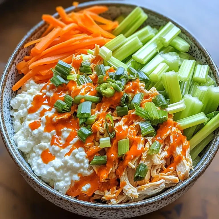Buffalo Chicken Cottage Cheese Bowl