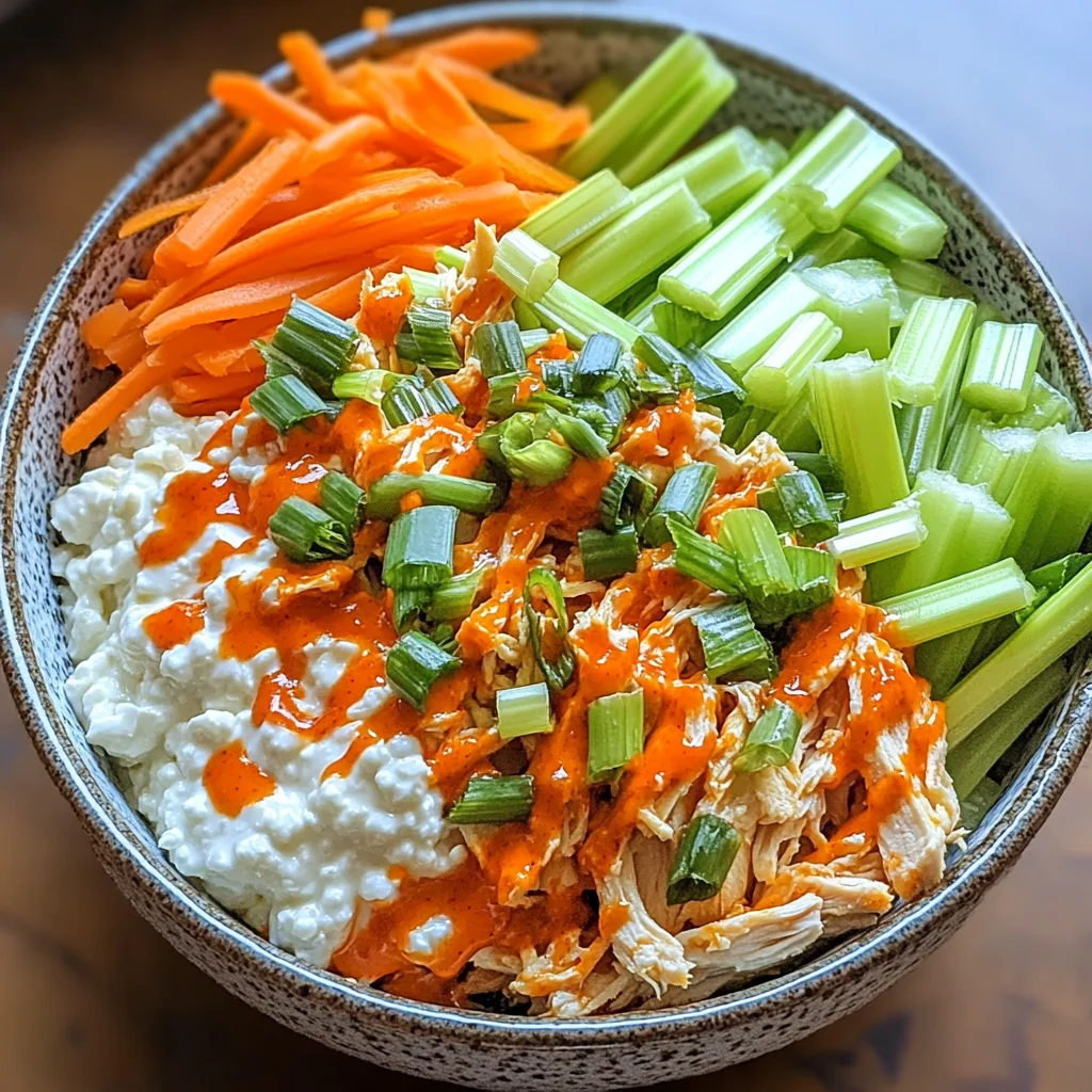 Buffalo Chicken Cottage Cheese Bowl