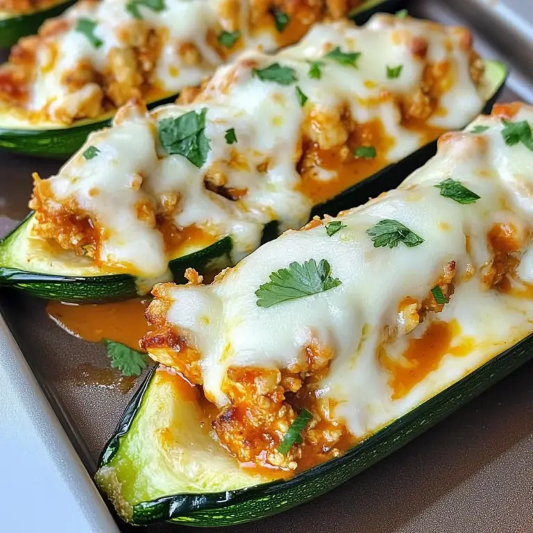 Buffalo Chicken Zucchini Boats (Low Carb)