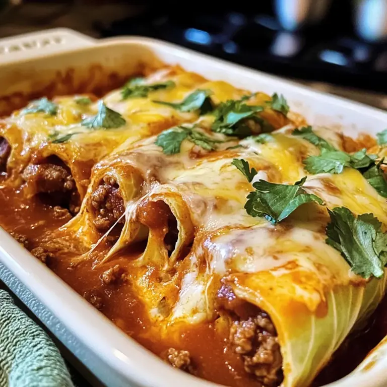 Cabbage Roll Beef Enchiladas | Keto, Low-Carb