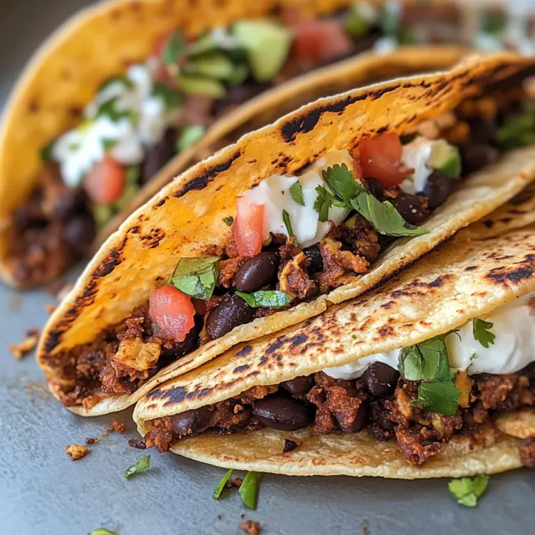 Crispy Black Bean Tacos (so easy + vegan!)