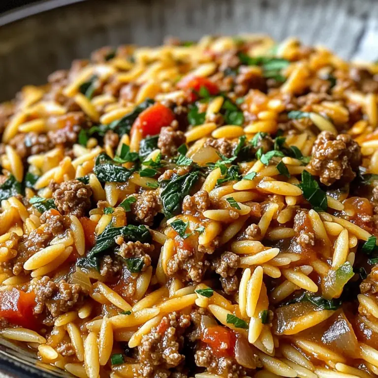 Ground Beef Orzo