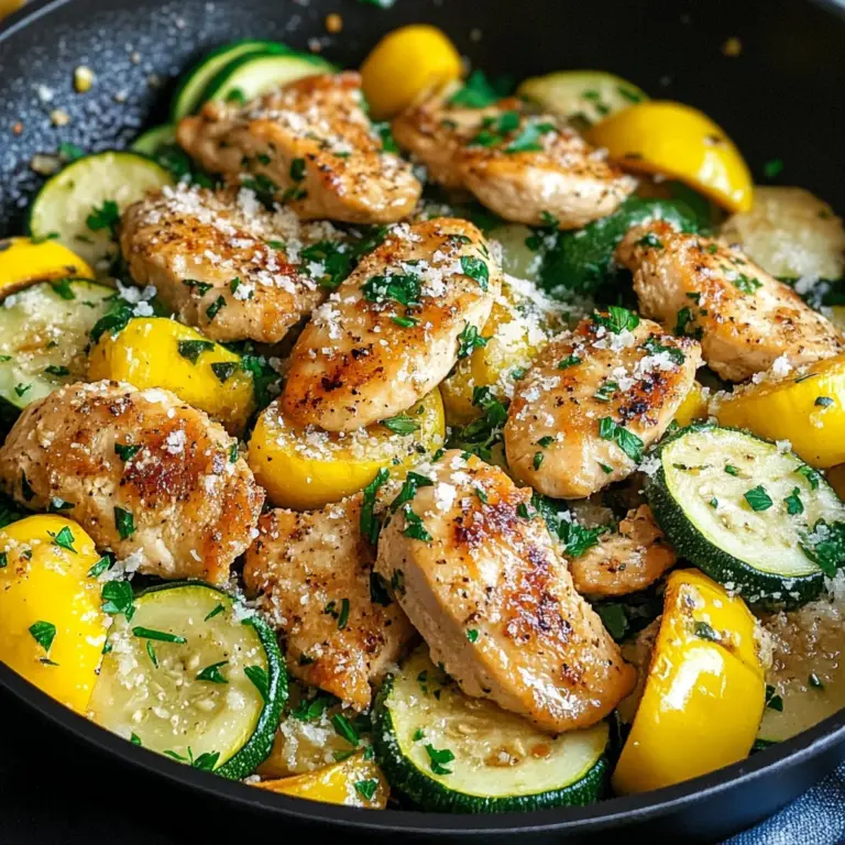 Healthy Chicken Breast with Zucchini and Squash