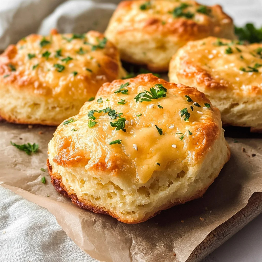 Keto Cheddar Garlic Biscuits