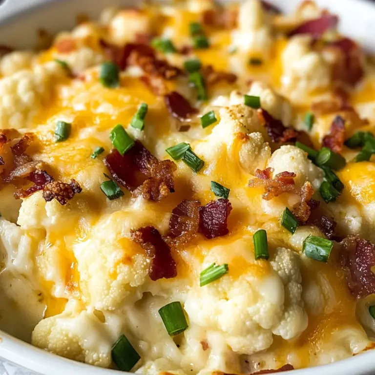 Keto Loaded Cauliflower Casserole