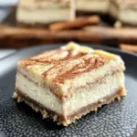 Low Carb Keto Cinnamon Roll Cheesecake Bars