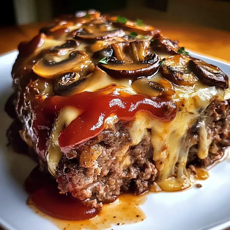 Mushroom Swiss Cheese Meatloaf Recipe