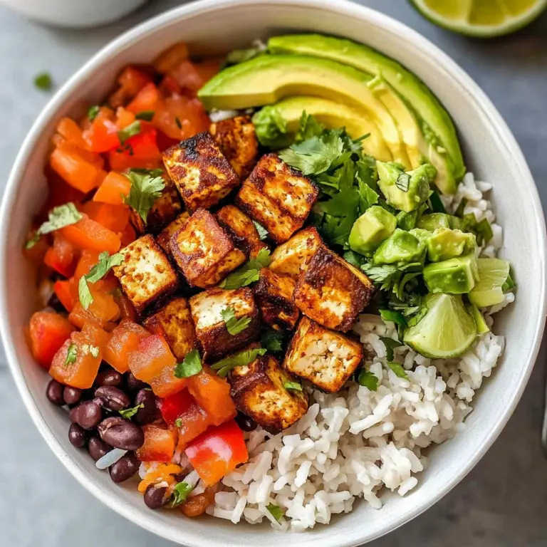 Spicy Baked Tofu Burrito Bowl