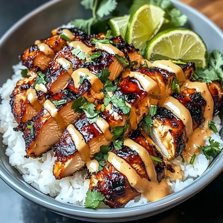 Sweet Chili Chicken Bowl with Coconut Lime Drizzle