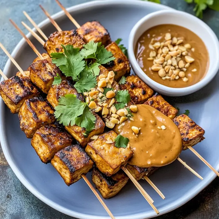 Tofu Satay with Peanut Sauce