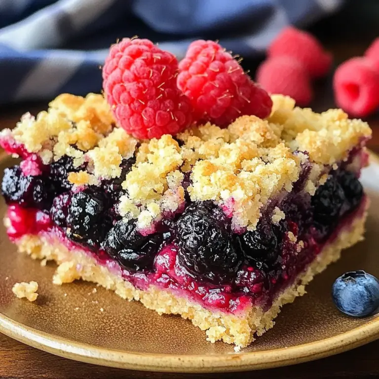 Triple Berry Crumb Bars