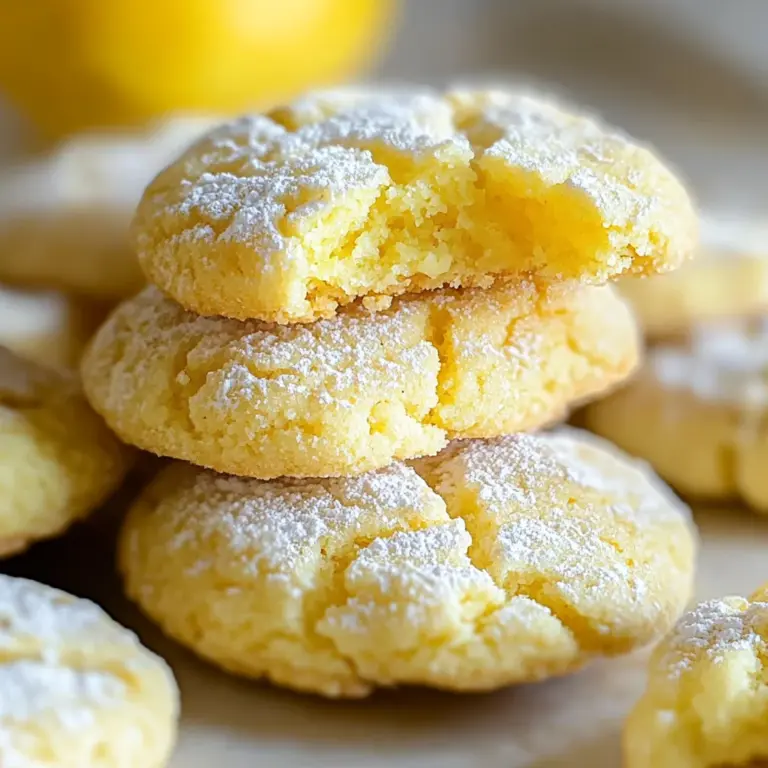 Vegan Lemon Crinkle Cookies
