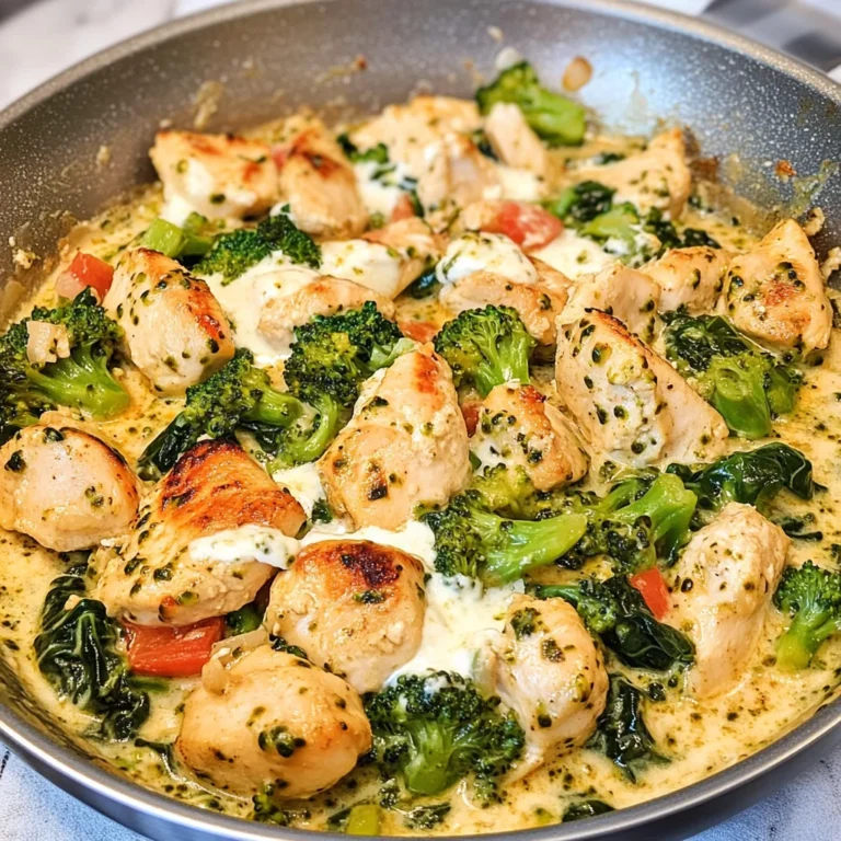 Garlic Chicken with Broccoli and Spinach