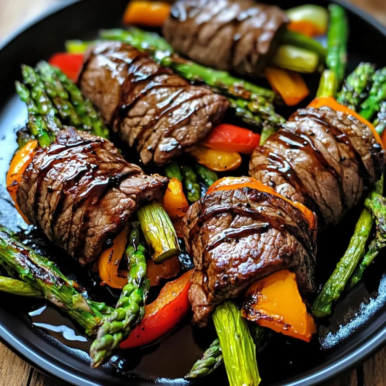 Air Fried Steak and Asparagus Bundles