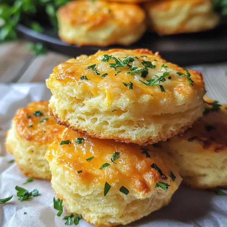 Keto Garlic Cheddar Drop Biscuits