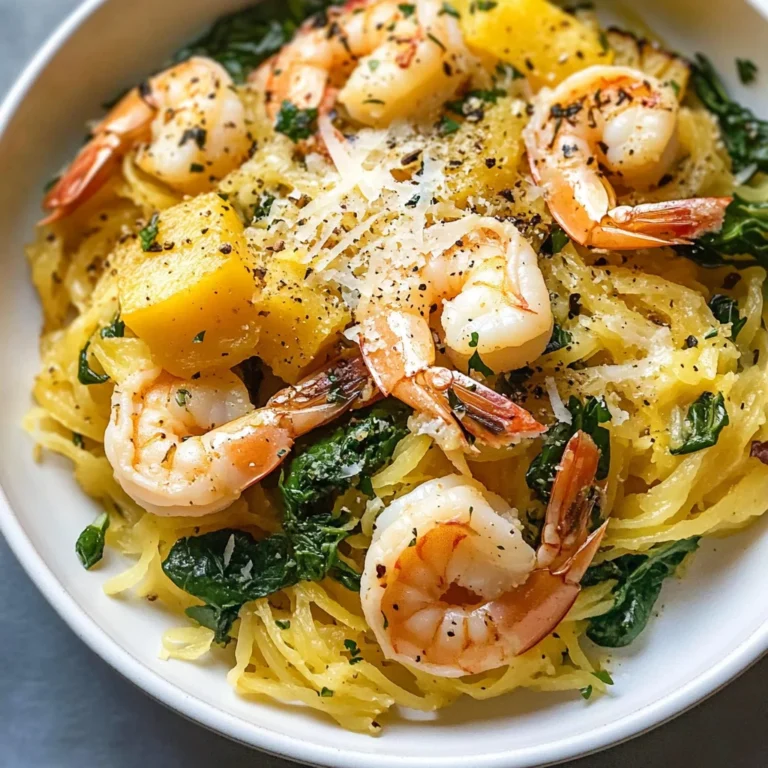 Spaghetti Squash Shrimp Scampi