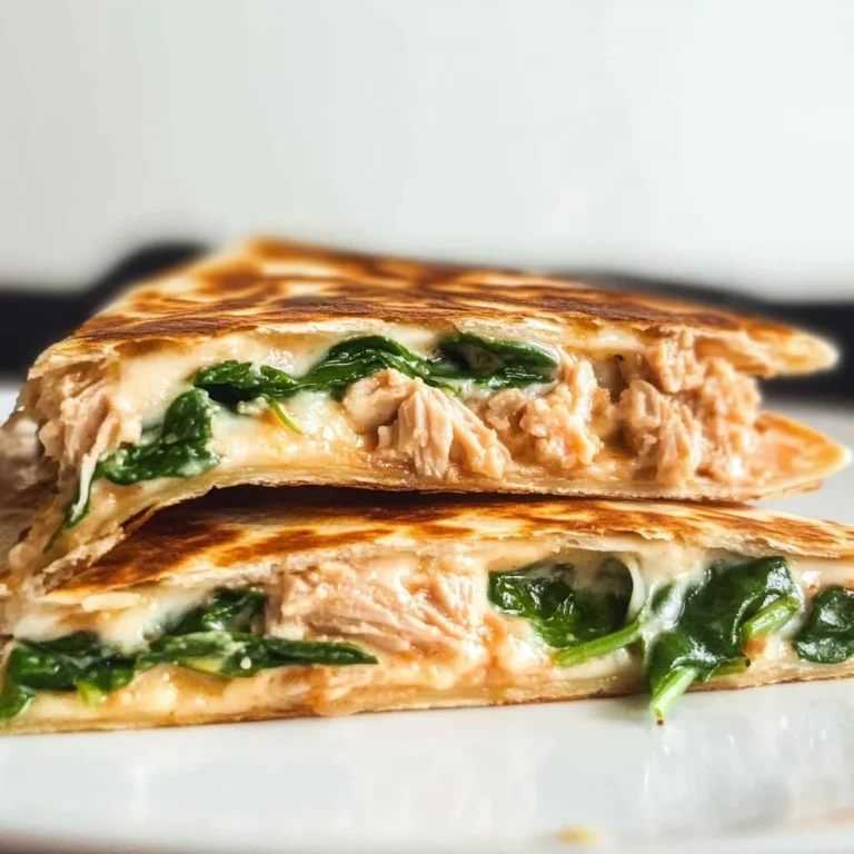 10-Minute Tuna Melt Quesadilla With Sriracha Sauce