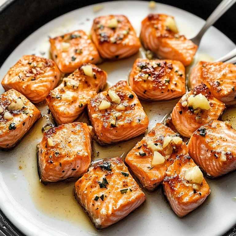 Air Fryer Salmon Bites (Lemon Garlic Butter)