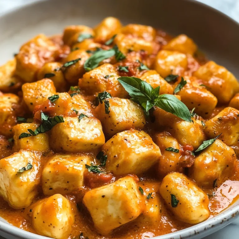 Marry Me Crispy Tofu with Gnocchi - Vegan & Dairy Free!