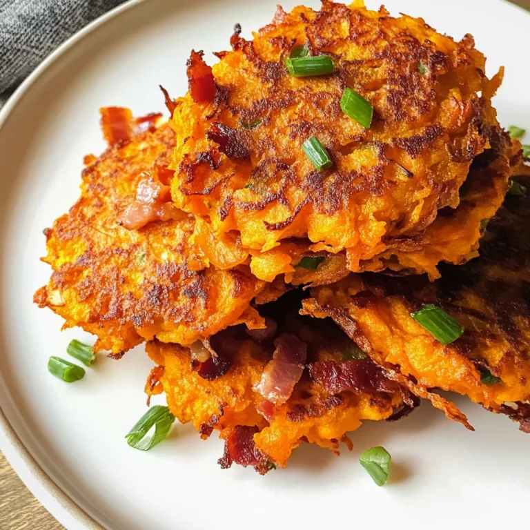 Sweet Potato Fritters with Bacon and Green Onions