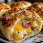 Cheddar Turkey Bacon Egg Biscuit Bombs