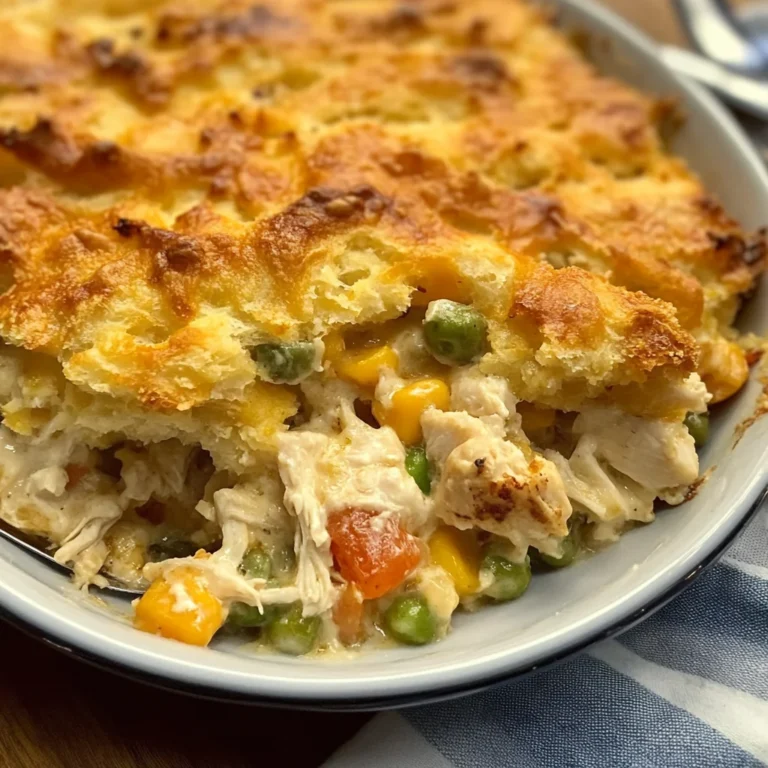 Easy Chicken Cobbler Dinner Casserole