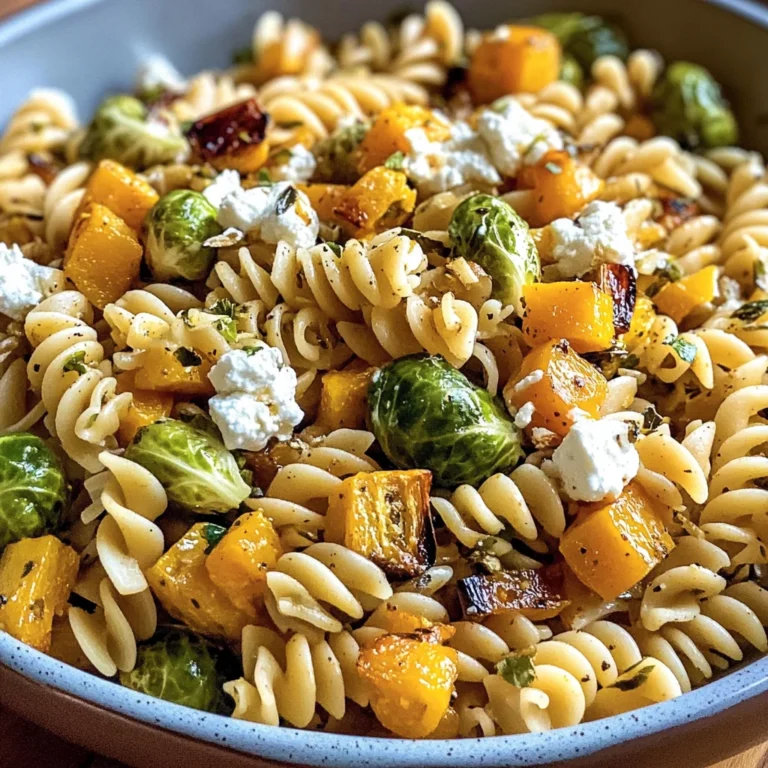 Fall Pasta Salad with Butternut Squash and Brussels