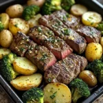 Garlic Butter Steak & Veggies Sheet Pan Recipe