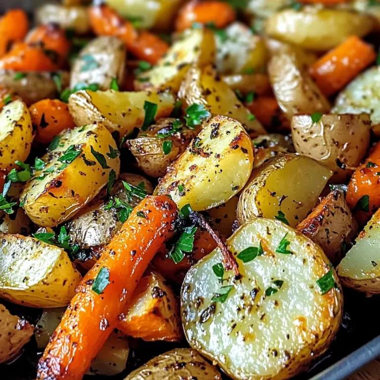 Garlic Herb Roasted Potatoes, Carrots, and Zucchini