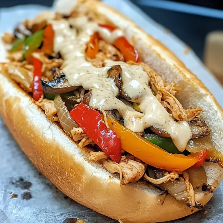 Healthy Crockpot Chicken Philly Cheesesteak Recipe