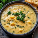 Hearty Cheddar Garlic Herb Potato Soup