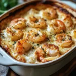 Keto Garlic Shrimp Au Gratin
