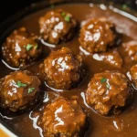 Slow Cooker Salisbury Steak Meatballs (Frozen Meatballs)