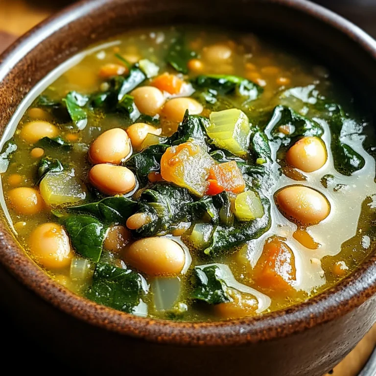 Spinach, Lentil, and Butter Bean Soup