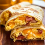 Turkey Bacon Egg and Cheese Breakfast Burritos